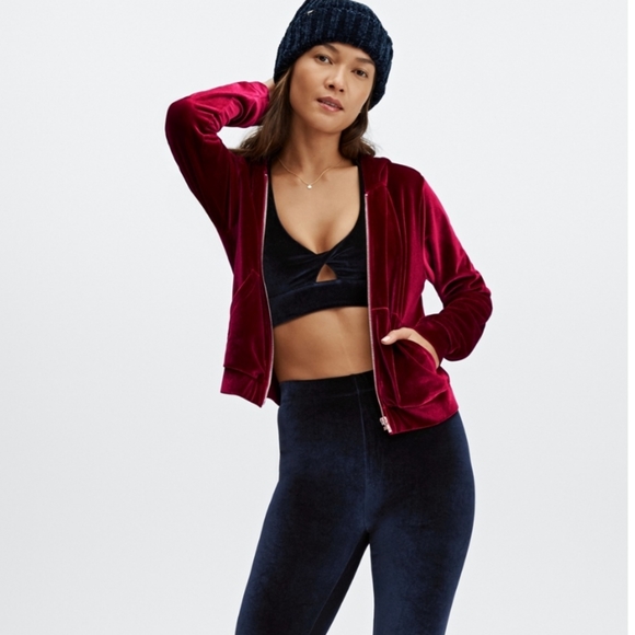 Fabletics velour hoodie size Large - Picture 1 of 3